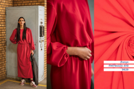Fibremood editie 31- Viscose Polyester Crepe  - Stretch  - Red - Onyx