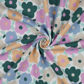 Verhees Textiles - Jogging  -Flowers  - Pink Green Blue