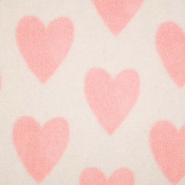 Teddy- Big Heart - Pink Off White