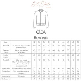 Bel'Etoile Patterns - Clea bomber  voor Dames en Tieners