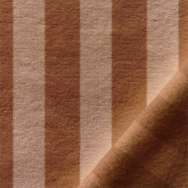 Badstof - Bamboo Katoen - Streep - Marron Cappuccino