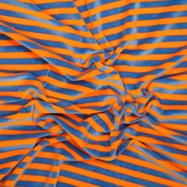 Nicky Velours  - Stripes  -  Orange Blue