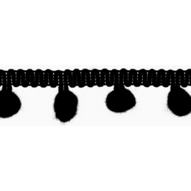 Bolletjesband - 15 mm - Black
