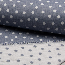 Jaquard Double Face | Dots  - Jeans