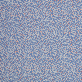 Swafing Katoen Print - Lily  - Small Flowers - Blue