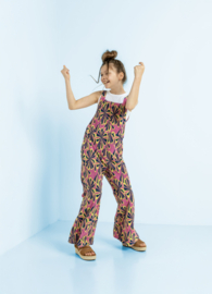 Qjutie - Badstof Stretch - Palmtrees  -  Pink