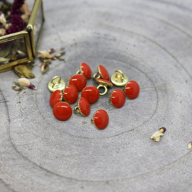 Atelier Brunette | Gem Buttons - Tangerine -  9 mm