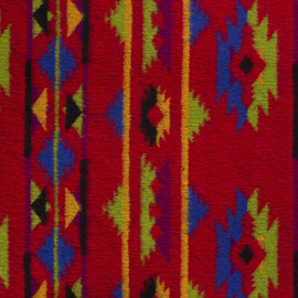 Heavy Knit - Wool Mix - Mexican Style - Red