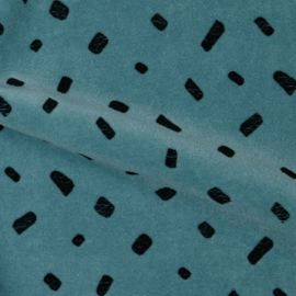 Nicky Velours - Stripes - GreyBlue