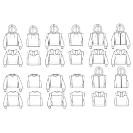 Ikatee Patterns - Vancouver  Kids Sweatshirt c- 3 /12 yr - Paper Sewing Pattern