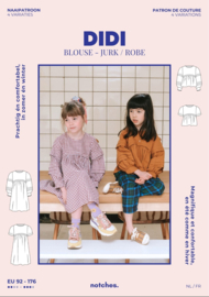 Notches - Didi  Paper Pattern - Kids blouse jurk