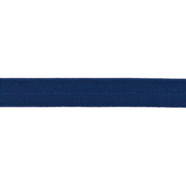 Biaisband Stretch - Mat Rib - Donkerblauw