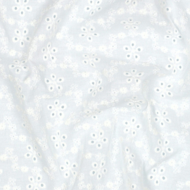 Broderie - 2 sided Border - Flowers - Off  White 56001