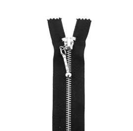 Rits metaal   12 cm - Zwart