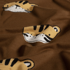 French Terry Crepe  - Tiger  - Brown
