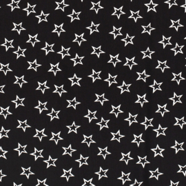 Viscose - Stars - Black White