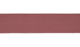 Tassenband Katoen |  Donker Oudroze  | 4cm breed