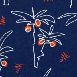 Swafing - French Terry   - Aloha - Palm Trees - Navy