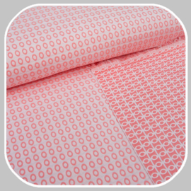 katoen viscose | geo ovaal | roze