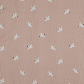 Wafel Tricot - Birds - Powder