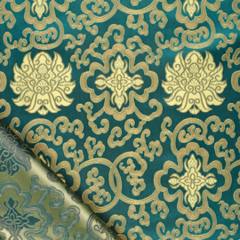 Satijn - Orient   Brocade - Emerald