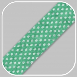 mintgroen met polka dot -20mm/ per meter