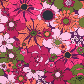 Nerida Hansen - French Terry   - Blomster  - Plum