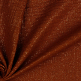 Double Gauze Glitter - Verhees Textiles - Rust