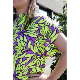 Nerida Hansen - Lenzing Ecovero Inked Bouquet  - Purple Lime
