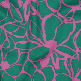 Nerida Hansen - Cotton Satin  - Magnolia  -  Green