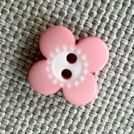 Knoop - Mini Bloem - Roze - 12 mm