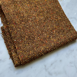 Deadstock Stoffen - Wol Tweed Herringbone Visgraat - Terra