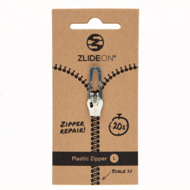 ZlideOn - Plastic Zipper L  - Ritstrekker - Silver