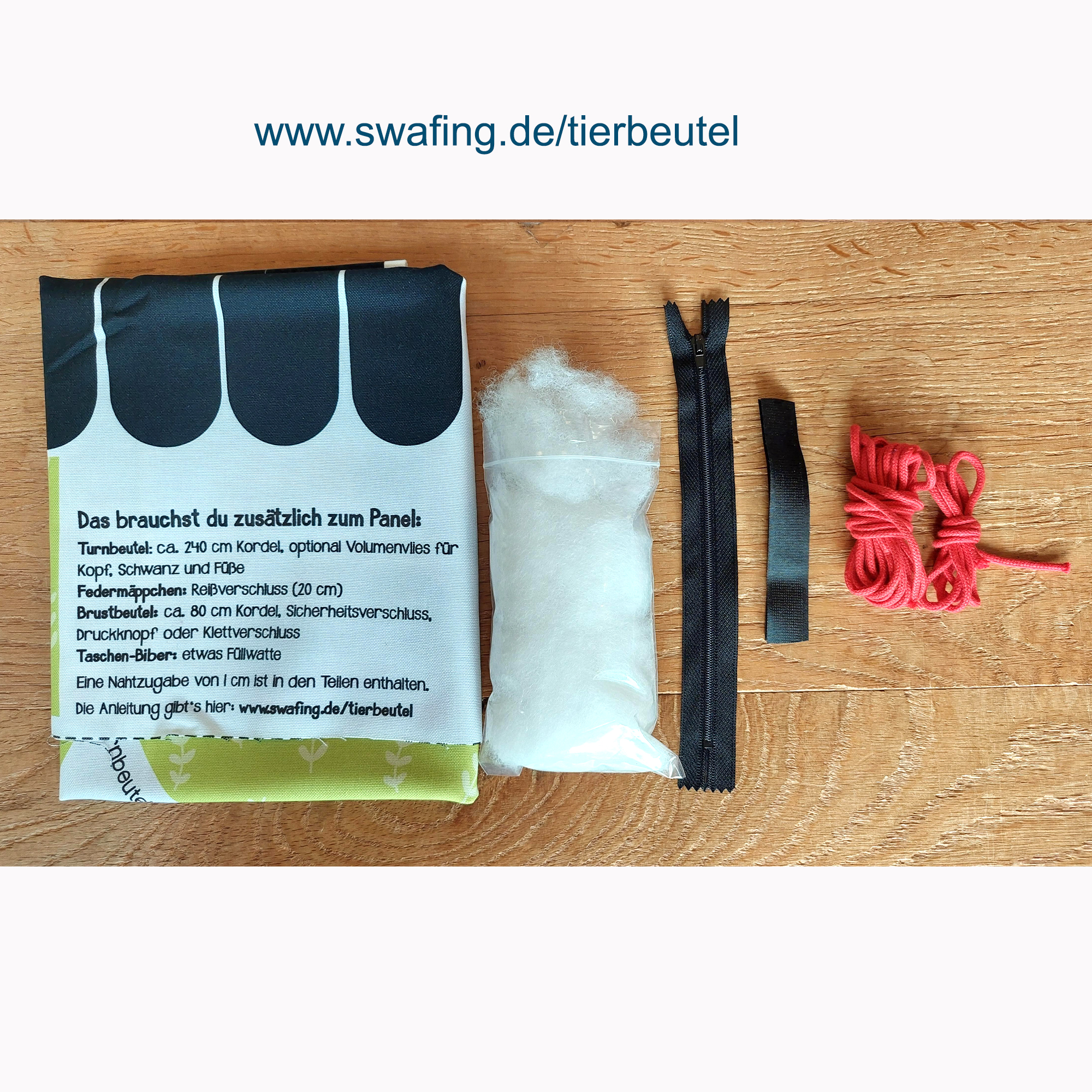 Swafing - DIY Pakket  -  Tierbeutel  by Käselotti - Lieveheersbeestje