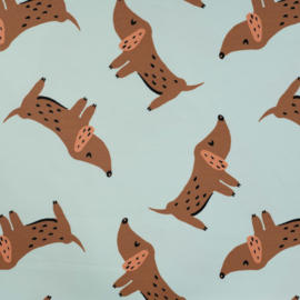 French Terry - Print -  Dogs  - Mint