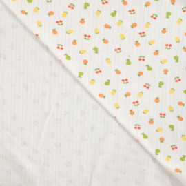 Jersey Ajour de Luxe - Fruits  - Off White