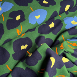 Bittoun - A la Ville - Viscose  Twill - Flowers  -  Green