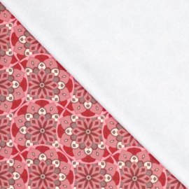 Lycra Yoga - Abstract  Flowers  - Pink