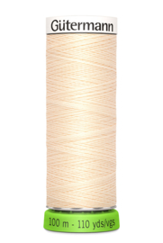 Gutermann - Gerecycled Polyester Garen - 100 meter - 414 Nude