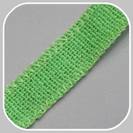 40891 jute band licht groen/25 mm