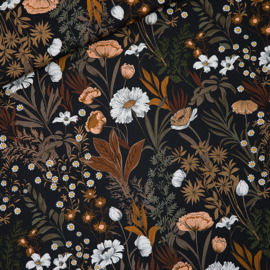 See You at Six - French Terry - Evening Meadow  - Zwart