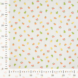 Jersey Ajour de Luxe - Fruits  - Off White