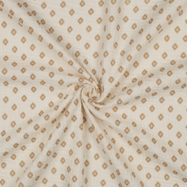 Verhees Textiles - Double Gauze Organic - Bohemian  -  Natural