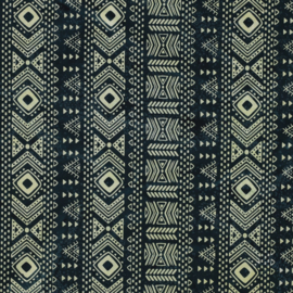 Katoen Print - Batik - Petrol 003