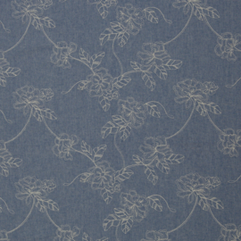 Swafing - Katoen Denim -  Embroidery - Light Indigo