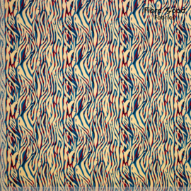 Fibremood - Josephine - Silicone Popline Zebra - Blue Red