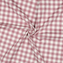 Katoen Flannel - Ruit - Dark Pink