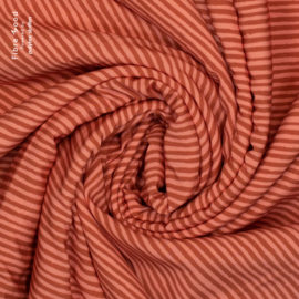 Fibremood - Tencel Viscose - Maude - Bold Brush Stripes - Pink Brown