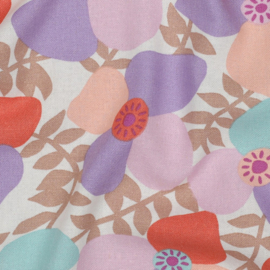Nerida Hansen - Linnen Viscose  - Lema Poppies    - Off White