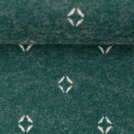 Swafing - Sascha - Jacquard Jersey - Squares  - Emerald